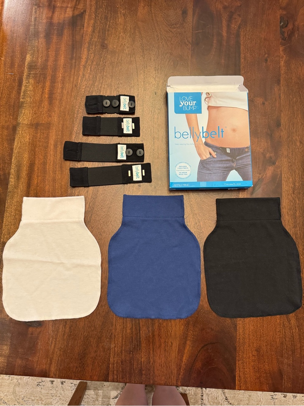 Love Your Bump BellyBelt Maternity Panel Set - Black, Blue, White